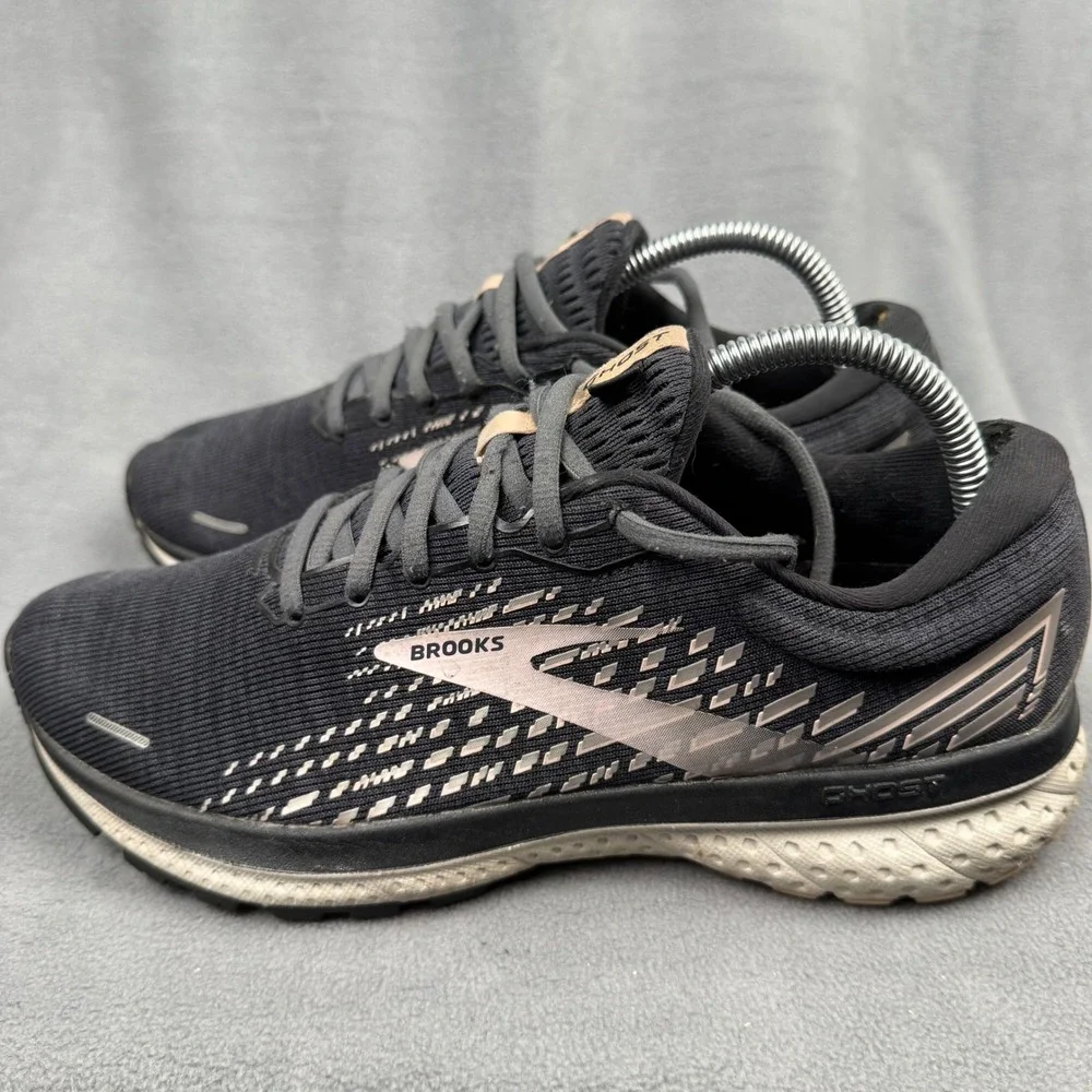 Brooks Ghost‎ 13 Women's Running Shoes Black Rose Gold Sz 9 Medium B 1203381B023